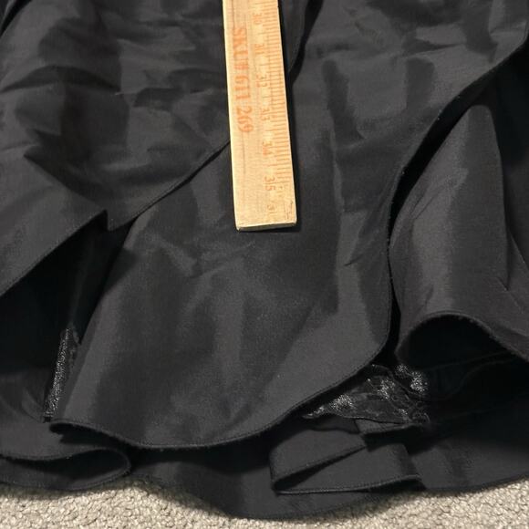 Xscape Women 20W Skirt Maxi A-line Ruffled Layered Stretch Black - Picture 8 of 8